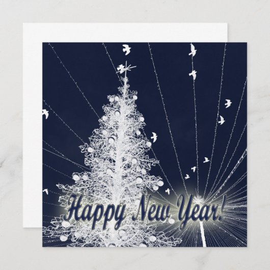 Nieuwjaar Save The Date (Voorkant / Achterkant)