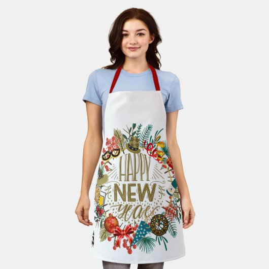 Nieuwjaar Schort (Gedragen)