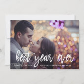 Nieuwjaar script | Foto beste jaar ooit Feestdagenkaart (Voorkant)