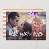 Nieuwjaar script | Foto beste jaar ooit Feestdagenkaart (Voorkant / Achterkant)