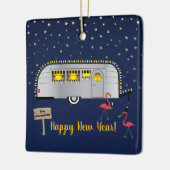 Nieuwjaar Snowbird Keramisch Ornament (Links)