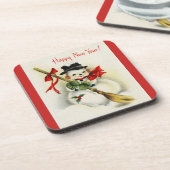  nieuwjaar Snowman Bier Onderzetter (Linkerzijde)