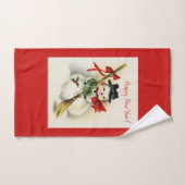 nieuwjaar Snowman Handdoek (Handdoek)