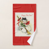  nieuwjaar Snowman Handdoek (Handdoek)