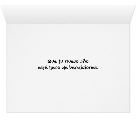 Nieuwjaar Spaans Datum toevoegen Helder kleurrijk (Binenzijde Horizontaal (Onderkant))