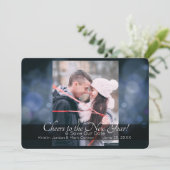 Nieuwjaar Sparkle Sla de datum op Kaart (Staand voorkant)