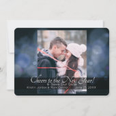 Nieuwjaar Sparkle Sla de datum op Kaart (Voorkant)