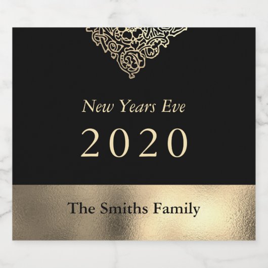 Nieuwjaar Sparkling Wijnetiket (Enkel label)