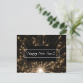 Nieuwjaar Sparks Feestdagenkaart (Staand voorkant)