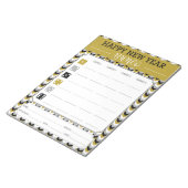 Nieuwjaar spelscore Bunco-partij Notitieblok (Schuin)