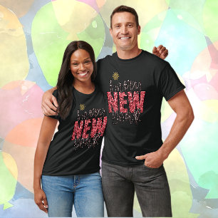 Nieuwjaar sprankelende stemming t-shirt