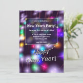 Nieuwjaar Star Lights Kaart (Staand voorkant)