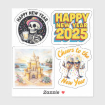 Nieuwjaar Stickers, 2025 Stickers, Nieuwjaar
