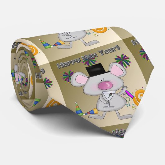 Nieuwjaar Stropdas muis (Opgerold)