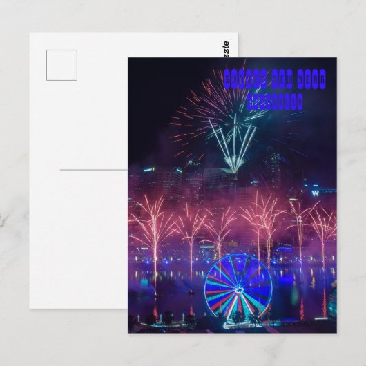 Nieuwjaar Sydney Briefkaart (Voorkant / Achterkant)