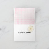 Nieuwjaar Tabby Cat op Gingham Kaart (Binnen)