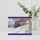 Nieuwjaar tijd en opleiding Vintage Feestdagenkaart (Staand voorkant)