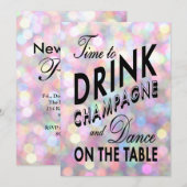 Nieuwjaar: Tijd voor de Drink van de Champagne-uit Kaart (Voorkant / Achterkant)