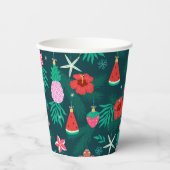 Nieuwjaar tropische zomervakantie kerstFeestdagen Papieren Bekers (Voorkant)