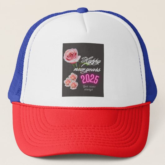 Nieuwjaar trucker hoed pet (Voorkant)