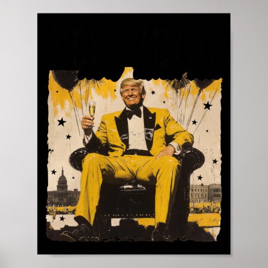 Nieuwjaar Trump 2025 Poster (Voorkant)