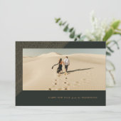 Nieuwjaar uitgeruste horizontale Lijst-fotokaart Feestdagenkaart (Staand voorkant)