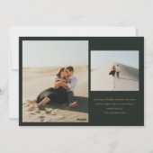 Nieuwjaar uitgeruste horizontale Lijst-fotokaart Feestdagenkaart (Achterkant)