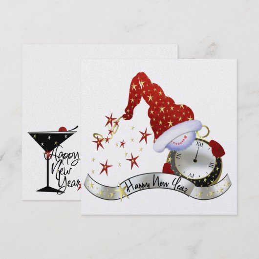 Nieuwjaar Uitnodiging (Voorkant / Achterkant)