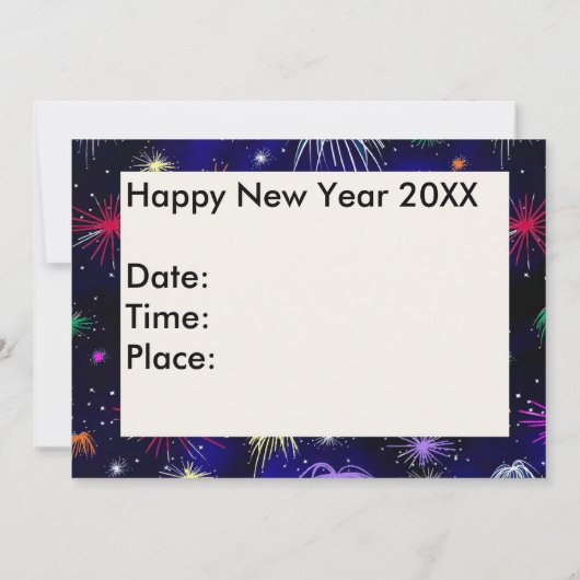 Nieuwjaar uitnodiging in Glas in lood (Achterkant)