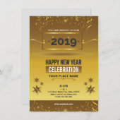 Nieuwjaar uitnodigingsbrochure kaart (Voorkant / Achterkant)