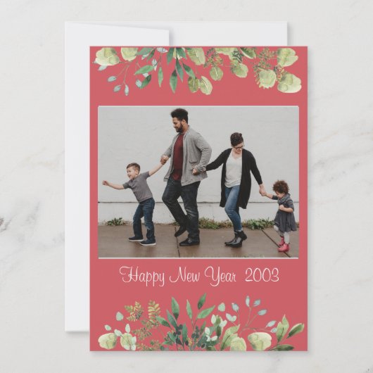 Nieuwjaar Uitnodigingskaart Kaart (Voorkant)