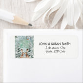 Nieuwjaar vakantie retour adreslabels hare etiket (Insitu)