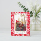 Nieuwjaar Vakantie | Sneeuwvlokken | Kaart van de (Staand voorkant)