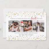 Nieuwjaar Vakantie | Vuurwerk | Kaart van 3 Foto's (Voorkant)