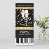 Nieuwjaar van Champagne/Confetti Kaart (Staand voorkant)