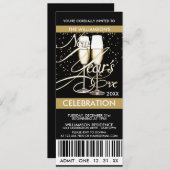 Nieuwjaar van Champagne/Confetti Kaart (Voorkant / Achterkant)