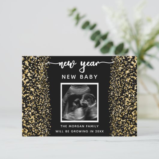 Nieuwjaar van de aankondiging van de zwangerschap  (Staand voorkant)