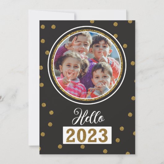 Nieuwjaar van de feestdag feestdagenkaart (Voorkant)