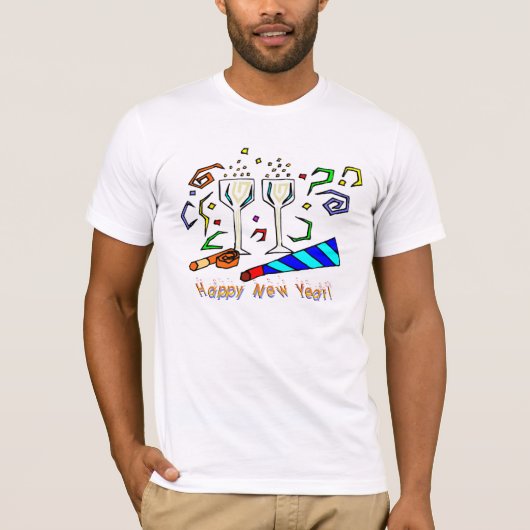 Nieuwjaar van de geluidsmakers t-shirt (Voorkant)
