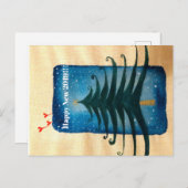 Nieuwjaar van de groet briefkaart (Voorkant / Achterkant)