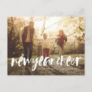 Nieuwjaar van de moderne borstelettering feestdagenkaart