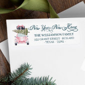 Nieuwjaar van de roze Feestdagen Etiket