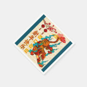 Nieuwjaar van de Tijger Blue Lunar Servet (Hoek)