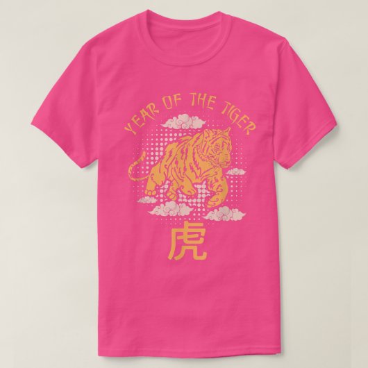 Nieuwjaar van de Tijger Chinese Zodiac Lunar T-shirt (Design voorkant)