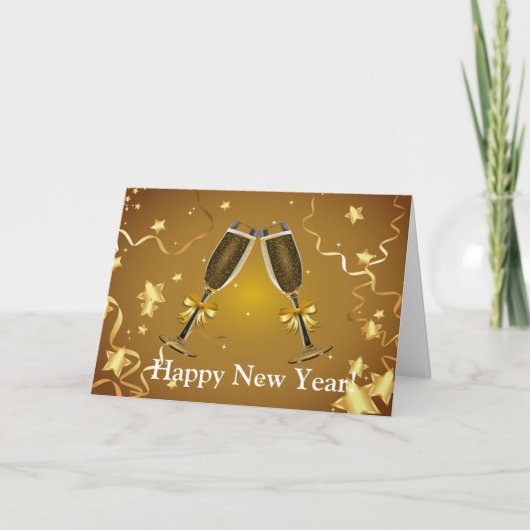 Nieuwjaar van de vakantiekaart feestdagen kaart (Voorkant)