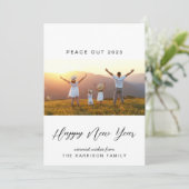 Nieuwjaar van de Vrede uit 2022 Foto's Minimale Mo Feestdagenkaart (Staand voorkant)