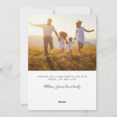 Nieuwjaar van de Vrede uit 2022 Foto's Minimale Mo Feestdagenkaart (Achterkant)