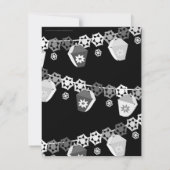 Nieuwjaar van de Zwarte+Witte Lantaarns Kaart (Achterkant)