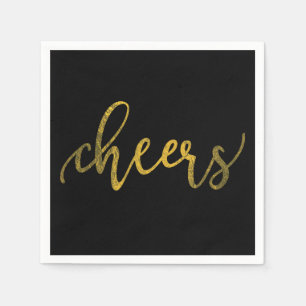 Nieuwjaar van Faux Gold Foil - Cheers Servetten