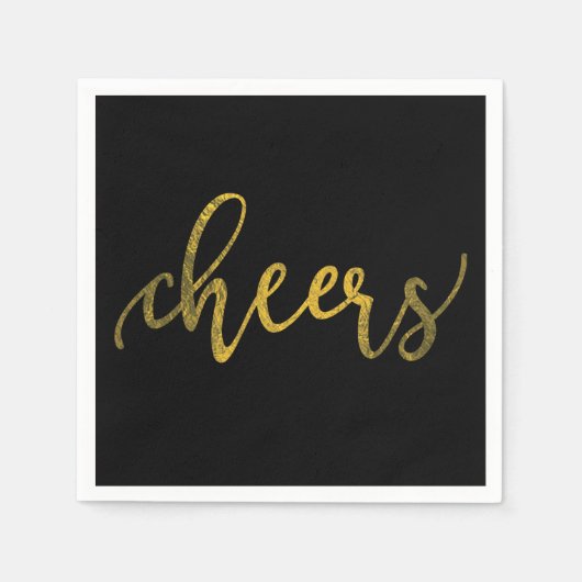 Nieuwjaar van Faux Gold Foil - Cheers Servetten (Voorkant)